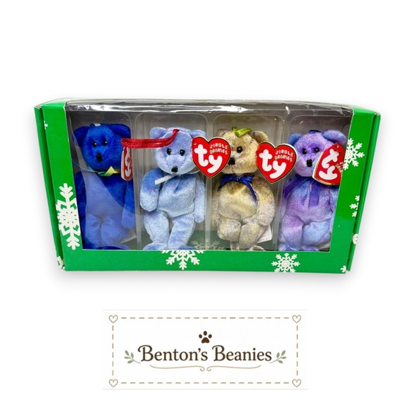 Ty Other - TY Holiday Jingle Beanies Gift Box | Festive Bear Quartet 🎄 | Mint Heart Tags ⭐